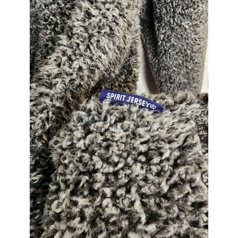Walt Disney World Grey Sherpa Spirit Jersey Pullover Sweatshirt Size Small